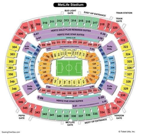 metlife stadium club seating chart.